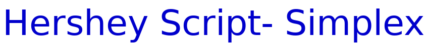 Hershey Script- Simplex フォント